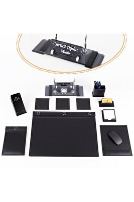 11 Parça Düğmeli Sümen Takımı - Gümüş Elit Kristal İsimlik Lüks Sümen Takımı ürün fotoğrafı