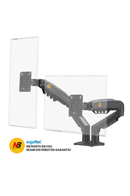 North Bayou Nb F160 17-32" Çift Kol Monitör Kolu 2-9 Kg Amortisörlü Monitör Standı Yeni Versiyon ürün fotoğrafı