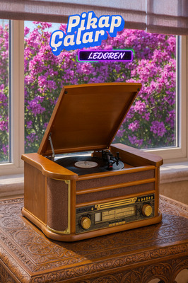 Nostaljik JOT402AM DÖNENCE Pikap Ahşap 2X5W Stereo Spk MP3 Çalar USB-Radyo-CD-Kaset BT Müzik Çalarlı ürün fotoğrafı