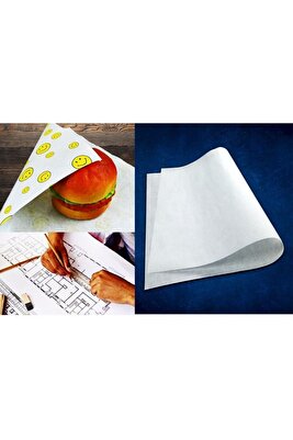 40 Adet Yağlı Kağıt Parşömen/milaj Kağıdı I 100x70 Cm 45 Gr. P.k ürün fotoğrafı