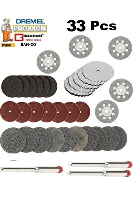 Proxxon Banco Uyumlu  Kalıpcı Taşlama Için Kesici Disk Seti Elmas Metal Plastik Ahşap Kesici ürün fotoğrafı