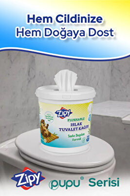 Islak Tuvalet Kağıdı 500 Adet'li %100 Selüloz Ve Tuvalete Atılabilen Suda Çözünen yeni formül ürün fotoğrafı