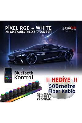 Animasyonlu Yıldız Tavan Uygulama Seti, Fiber Optik Aydınlatma Kurulum Kiti ürün fotoğrafı