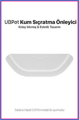C10 Pro Kameralı Otomatik Akıllı Kedi Tuvaleti için Aparat/Buffle, Kum Sıçratma Önleyici ürün fotoğrafı