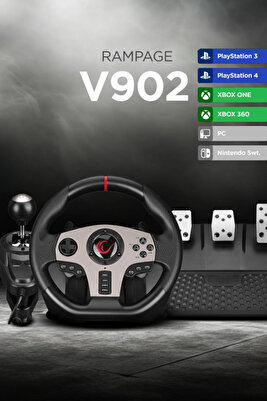 V902 Ps4/pc/xboxone/xbox360 /xbox Series S Uyumlu 3 Pedallı Oyuncu Direksiyonu ürün fotoğrafı