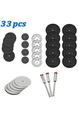 Gravür Makine için 33lü Disk Disk Seti Taşlama Kesme Zımparalama Elmaslı Disk Metal Plastik Ahşap ürün fotoğrafı