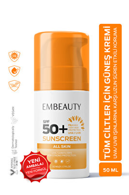 Tüm Cilt Tipleri Için Yüksek Korumalı Güneş Kremi Spf50+ 50 ml ürün fotoğrafı