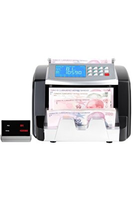 Baove Gb7100B Karışık Para Sayma Makinesi - Tl - Euro - Usd - Türkçe Sesli Uyarı Müşteri Ekranı ürün fotoğrafı