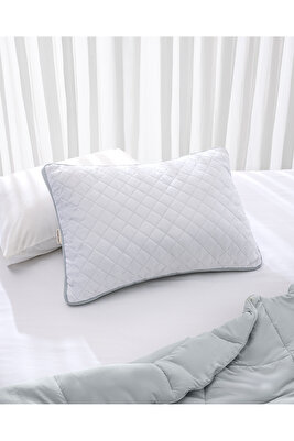 Klimalı Yastık - Beyaz/Açık Gri - 50x70 cm ürün fotoğrafı