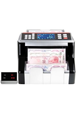 Turko TL Karışık, Dolar ve Euro Adet Sayım Sahte Para Tespitli Para Sayma Makinesi ürün fotoğrafı
