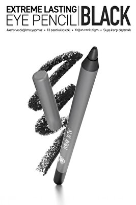 Suya Dayanıklı Siyah Göz Kalemi - 13 Saat Kalıcı Etki - Extreme Lasting Effect Eye Pencil Black ürün fotoğrafı