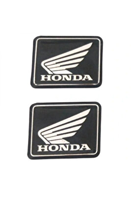 Honda Kare Küçük Universal Siyah-Gümüş Damla Stiker 2'Li ürün fotoğrafı