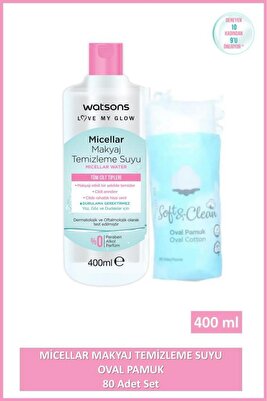 Micellar Su + Oval Pamuk 80Adet Set ürün fotoğrafı
