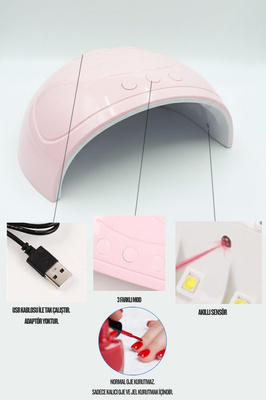 45w Uv Kalıcı Oje Jel Tırnak Kurutucu Fototerapi Makinesi (NORMAL OJE KURUTMAZ) ürün fotoğrafı