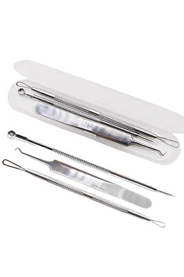 Paslanmaz Çelik Siyah Nokta ve Akne Temizleyici Set 3&amp;amp;#39;lü Kit (5047) ürün fotoğrafı