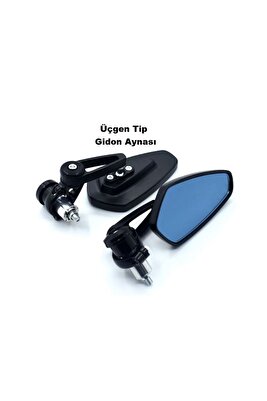 Motosiklet Gidon Aynası Siyah (MAVİ CAM) ürün fotoğrafı