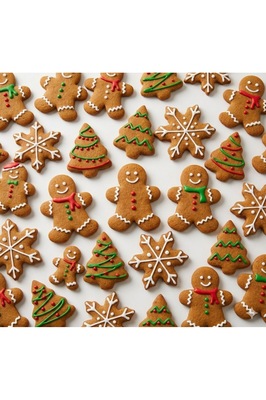 30 Adet Zencefilli Tarçınlı Kurabiye Yılbaşı Kurabiyesi ürün fotoğrafı