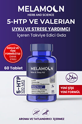 5-HTP, ve Kediotu ekstresi, İçeren Uyku ve Strese Yardımcı, Takviye Edici Gıda 60 Tablet ürün fotoğrafı