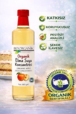 Organik Elma Suyu Konsantresi 685gr (PESTİSİT ANALİZLİ) ürün fotoğrafı