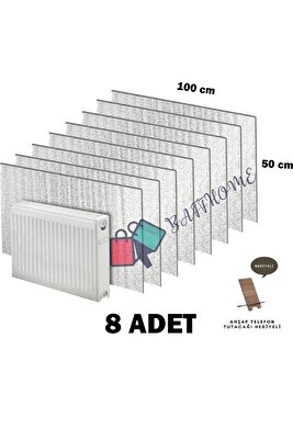 8 Adet Petek Arkası Yalıtım Levhası Alüminyum Folyo 8 Radyatör Arkalığı ürün fotoğrafı