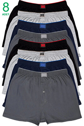 8'li Fırsat Ürünü! Erkek Penye Havlu Bel Boxer Karışık Renk ürün fotoğrafı