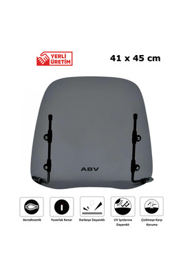 Üniversal Füme Siperlik (41X45 CM) Bağlantı Ekipmanı (MOTOSİKLET CAMI) ürün fotoğrafı