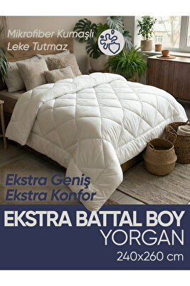 Mikrofiber Kumaşlı Extra Battal Boy Yorgan 240 X 260 ürün fotoğrafı