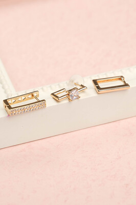 Çelik Renk Atmaz Garantli Faturalı Küpe ürün fotoğrafı