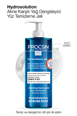 Hydrosolution Akne Karşıtı Yağ Dengeleyici Yüz Temizleme Jeli 400 ML ürün fotoğrafı