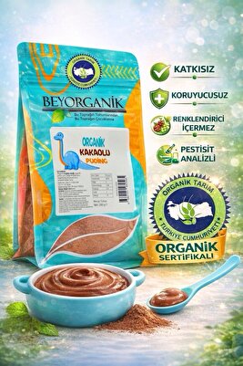 Organik Kakaolu Puding 200gr (PESTİSİT VE AFLATOKSİN ANALİZLİ) ürün fotoğrafı