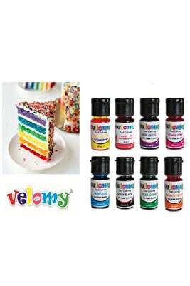 Sıvı Gıda Boyası 10 gr 8 Adet Likit Gıda Boyaları ürün fotoğrafı