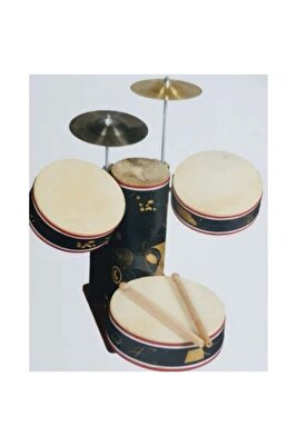 Yerli Bateri Davul Seti El Yapımı Deri Eğitici Oyuncak ürün fotoğrafı