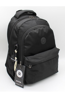 Siyah Unisex Okul Çantası Su Geçirmez Kumaş Unisex Okul Sırt Çantası 2200 ürün fotoğrafı