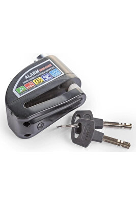 Disk Kilidi Alarmlı 110 Desibel Renkli Disk Kilit(TÜM RENKLERDEN KARIŞIK GÖNDERİLİR) ürün fotoğrafı