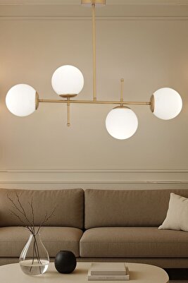 Günay 4Lü Eskitme Modern Mutfak Yemek Masası Üstü Yatak odası Salon Avize ürün fotoğrafı