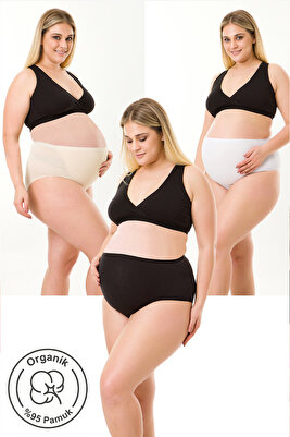 3lü Hamile Külot Karışık Renk ürün fotoğrafı