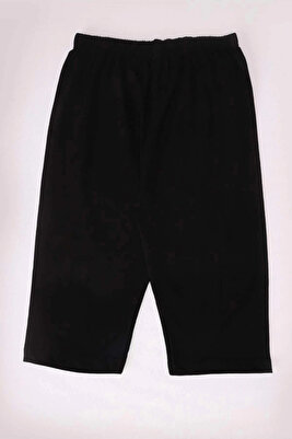 Kadın Siyah Büyük Beden Diz Üstü Tayt ürün fotoğrafı