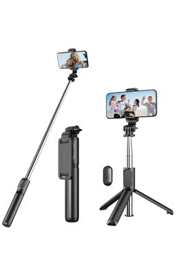 Selfie Çubuğu Bluetooth Kumandalı Kablosuz Tripot Selfie Monopod Selfie Stick Işıksız model ürün fotoğrafı