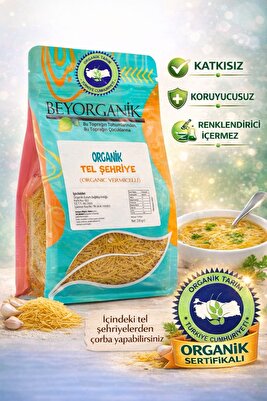 Organik Tel Şehriye 250gr ürün fotoğrafı