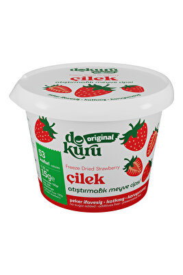 Çilek Kuru Meyve Cipsi - Dondurularak Kurutulmuş Freeze Dried Çıtır Çilek ürün fotoğrafı