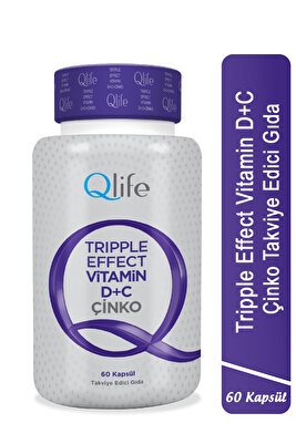 Tripple Effect - C Vitamini ve D Vitamini ve Çinko 60 Kapsül ürün fotoğrafı