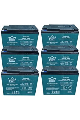 12v 80ah 6'lı Set Elektrikli Motosiklet Aküsü Uyumlu Elektrikli Bisiklet Aküsü ürün fotoğrafı
