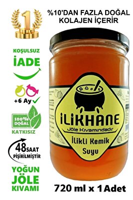 Doğal Kolajen Deposu Jöle Kıvamında 480 ml Ilikli Kemik Suyu ürün fotoğrafı