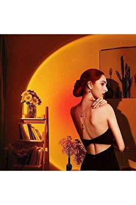 Kumandalı Gün Batımı Projektör Lamba Işık Masa Lamba Fotoğraf Çekimi Led Işık 16 Renk ürün fotoğrafı