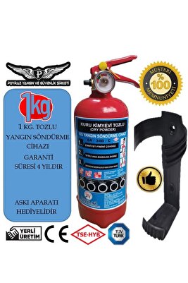 Yangın Tüpü Sondurucu 1 Kg 4yil Garantili Tuvtürk Uyumlu 1kg Arac Tupü Hediyeli ürün fotoğrafı