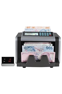 Karışık Para Sayma Makinesi, TL Karışık, USD ve Euro Adet Sayım + Konuşma + 3 Adet Müş. Ekranı ürün fotoğrafı