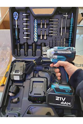 Akülü Profesyonel 450 Nm Araç Bijon Sökme , Somun Sıkma Torklu Vidalama , Darbeli Monteleme ürün fotoğrafı