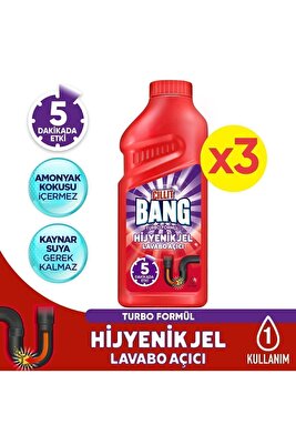 Hijyenik Gider Lavabo Açıcı Jel 500 ml (3 X 500 ML) ürün fotoğrafı