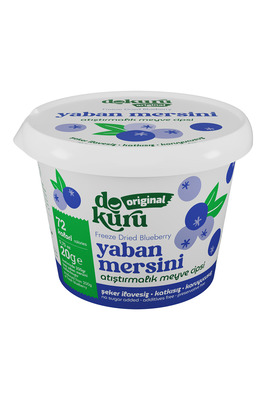 Yaban Mersini Kuru Meyve Cipsi - Dondurularak Kurutulmuş Freeze Dried Çıtır Yaban Mersini ürün fotoğrafı