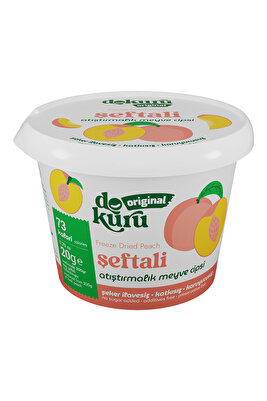 Şeftali Kuru Meyve Cipsi - Dondurularak Kurutulmuş Freeze Dried Çıtır Şeftali ürün fotoğrafı